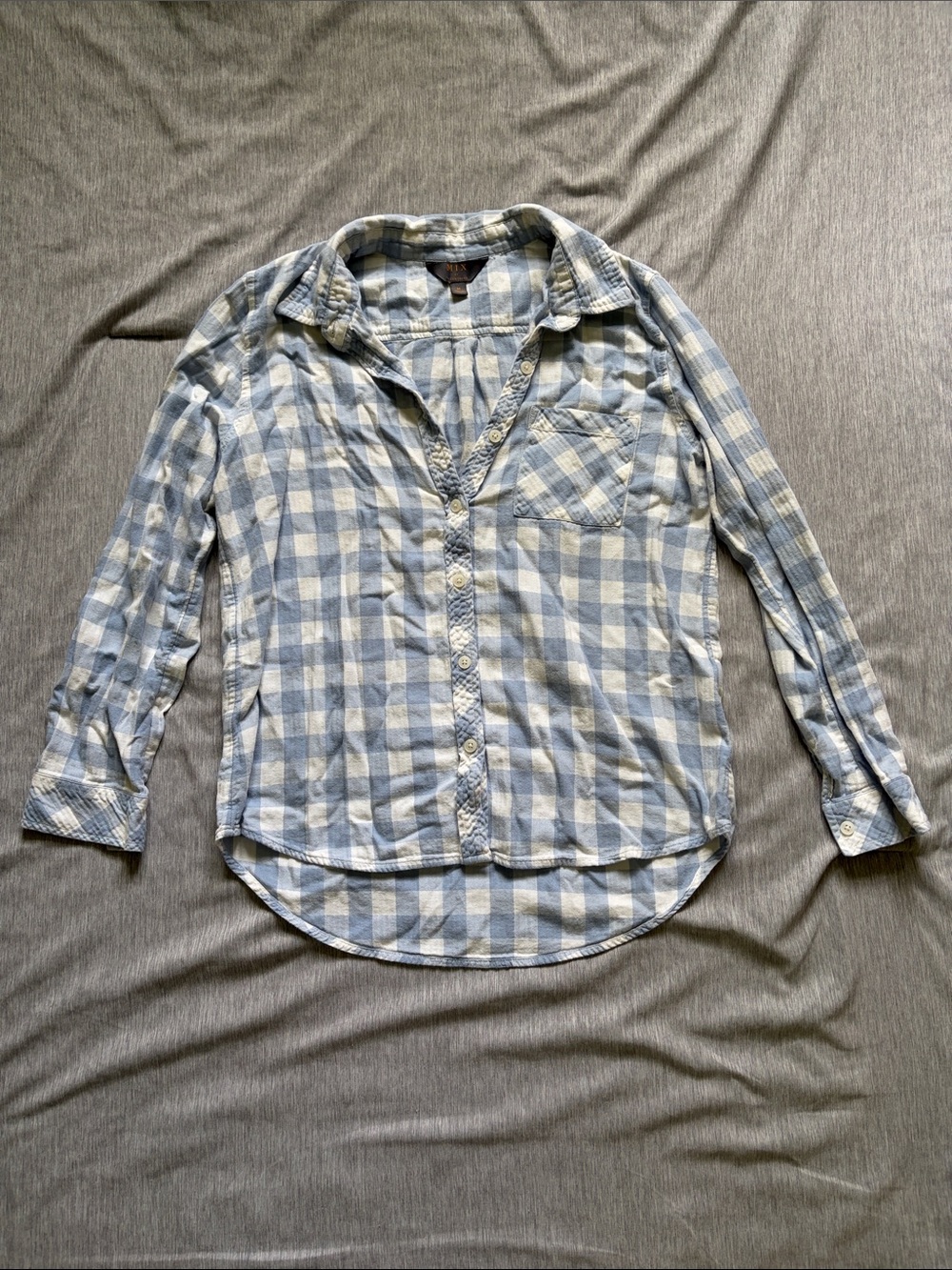 41 Hawthorn Blue and White Plaid Button-Down Shirt